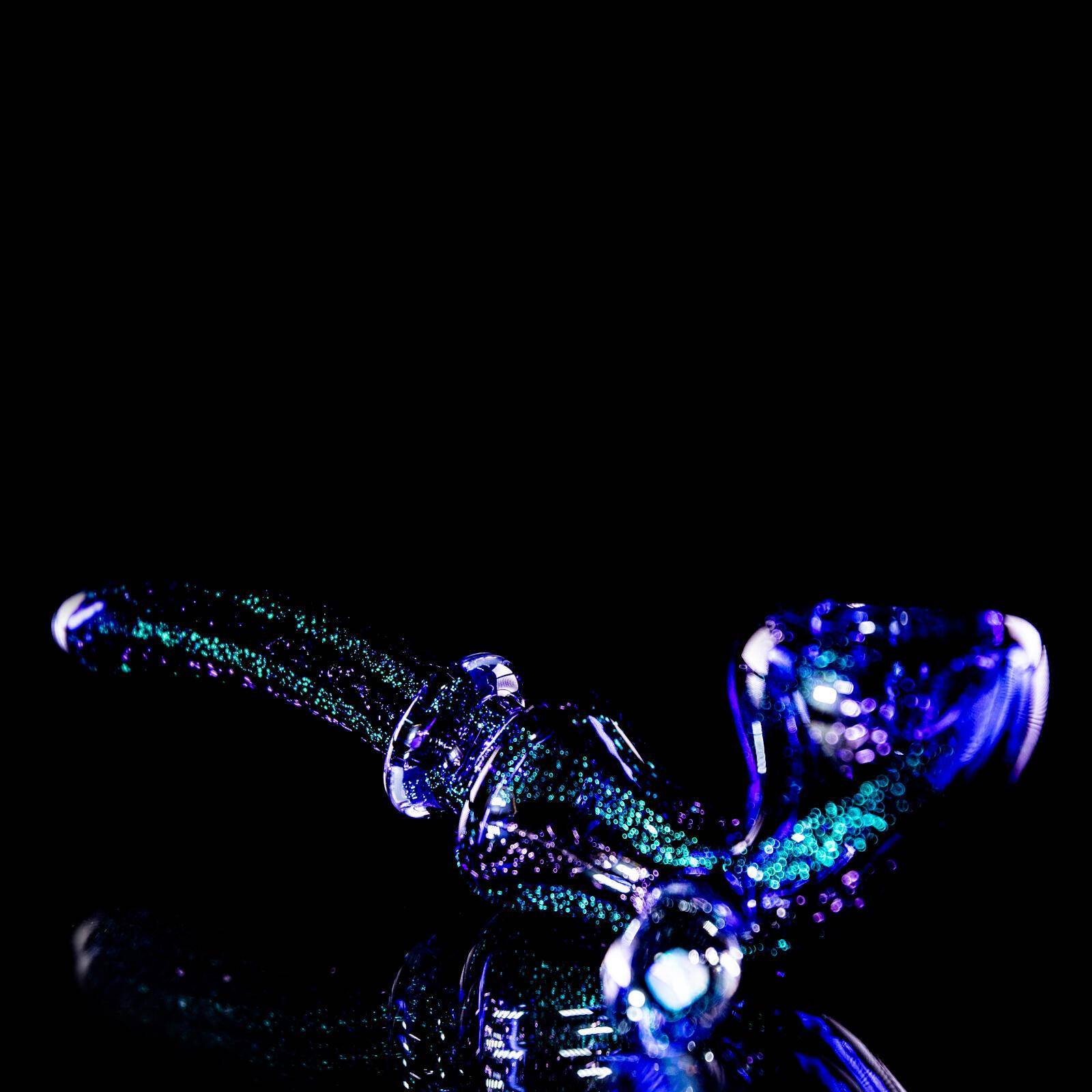 Veg Dichro Glass Sherlock Pipe with Opal