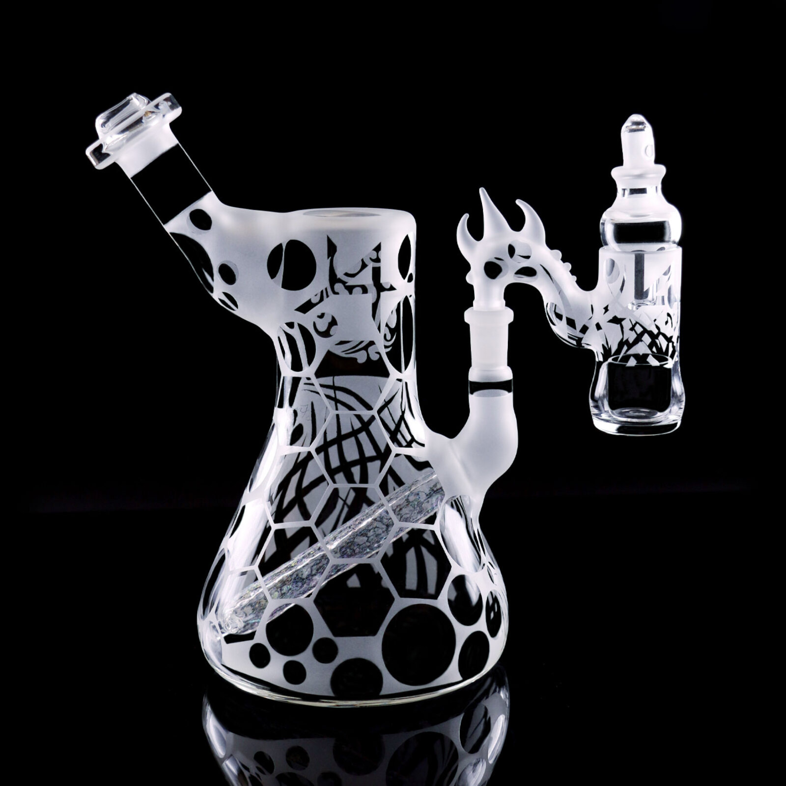 Sandblasted Dab Rig with Dichroic Downstem