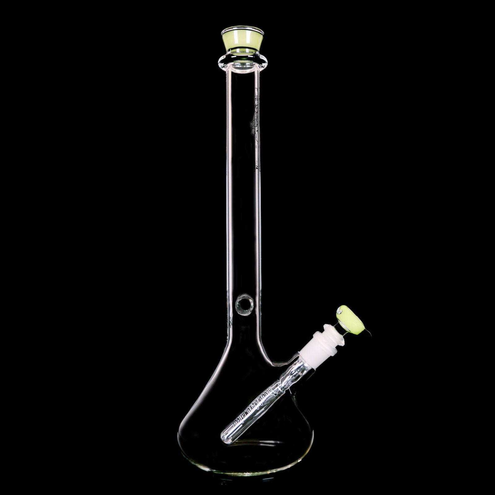 Green Beaker Glass Bong