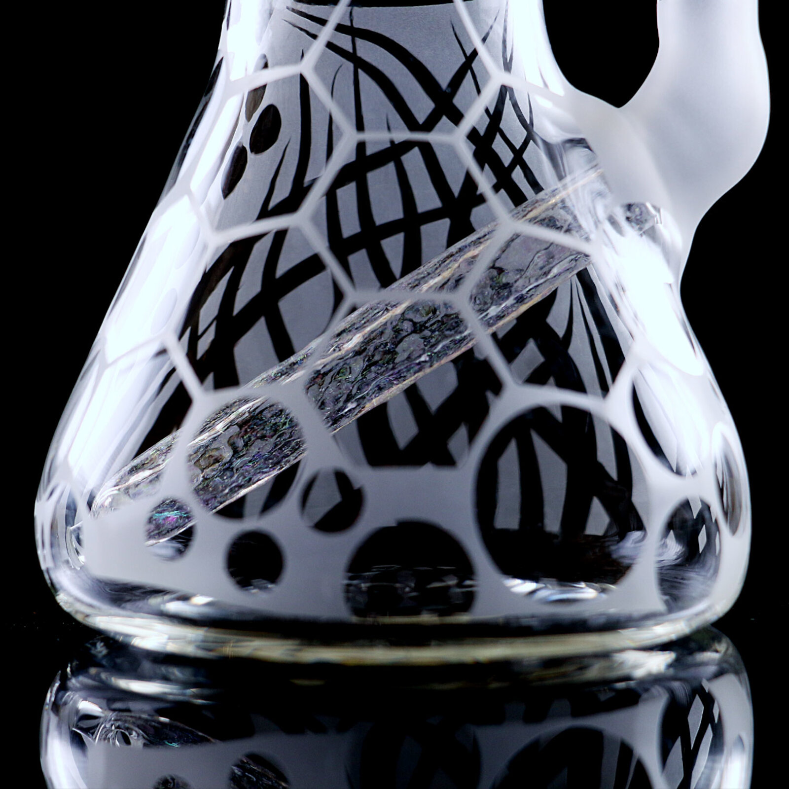 Sandblasted Dab Rig with Dichroic Downstem