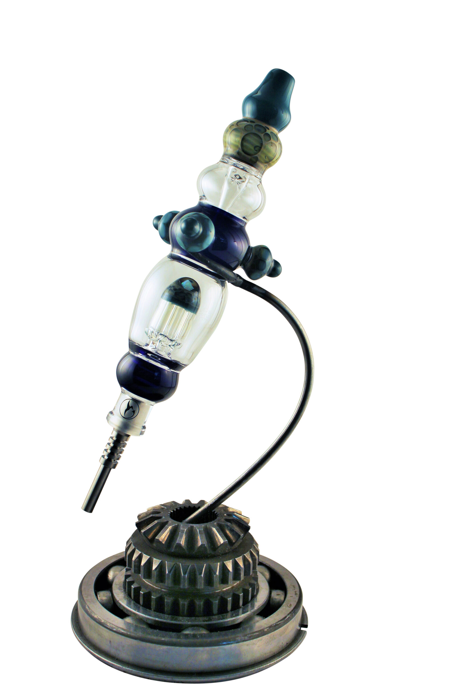 XXL Nectar Collector | Cobalt Aqua with Solid Stand