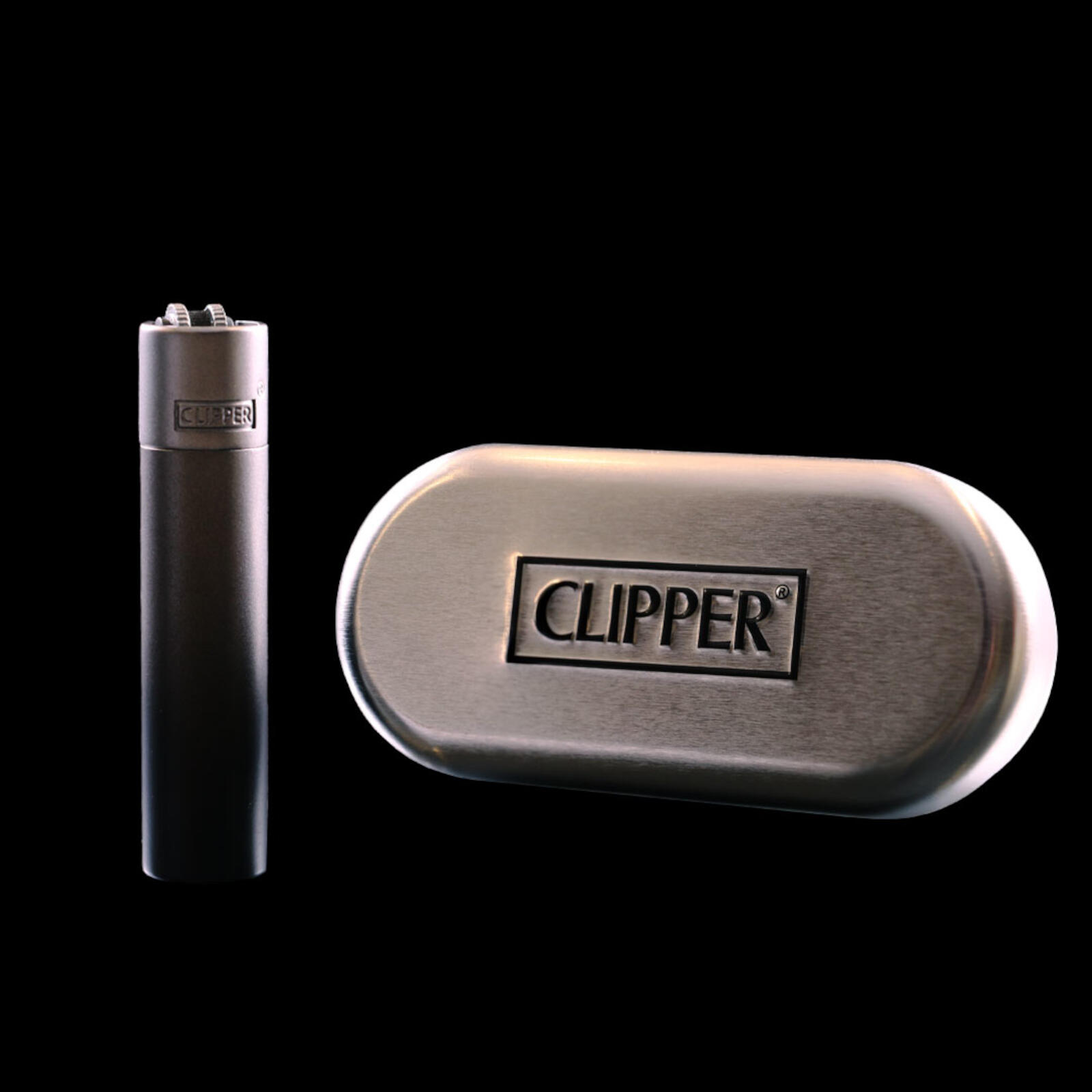 Black Gradient incl. Metal Box | Clipper Metal Lighter