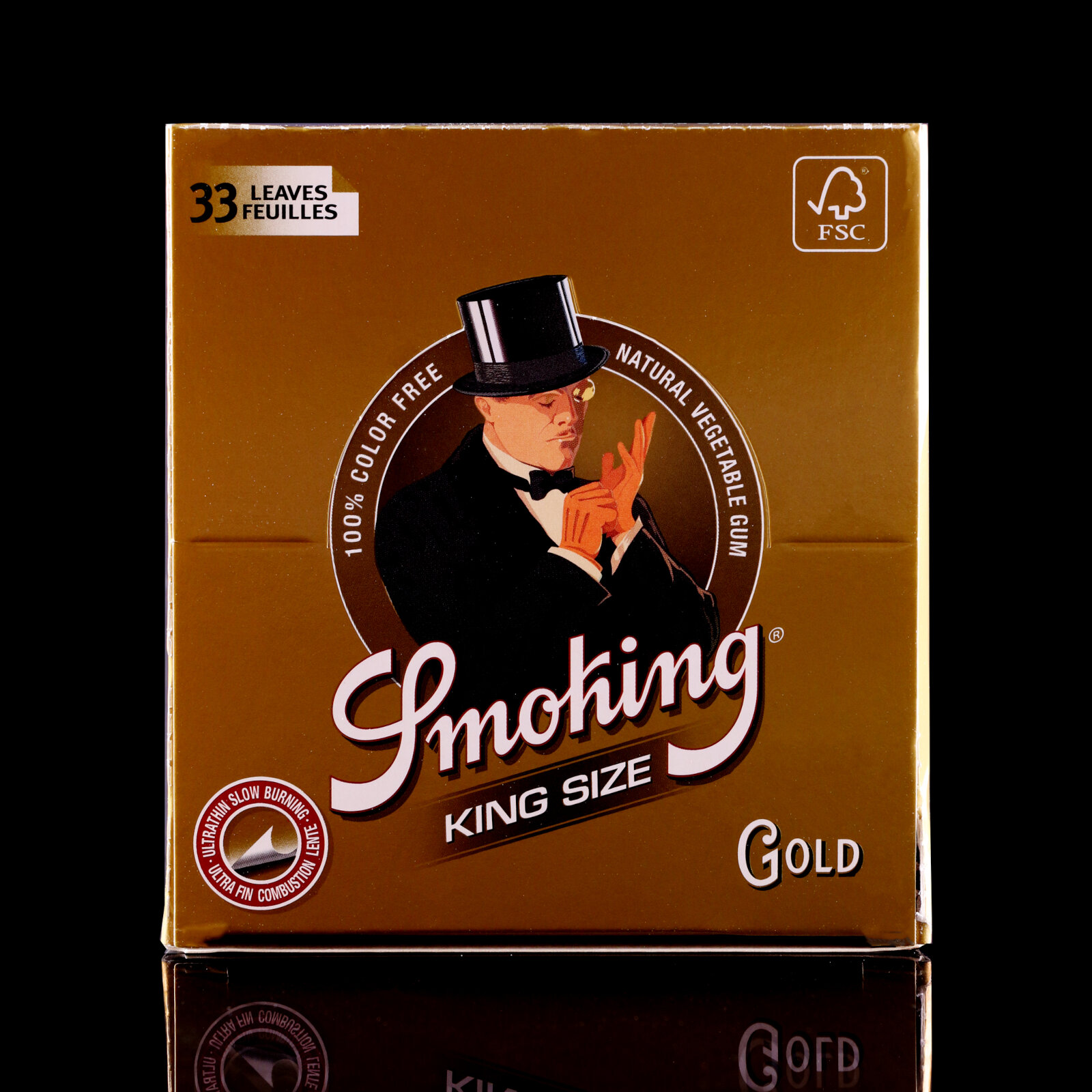Box with 50 pcs. Gold King Size Paper