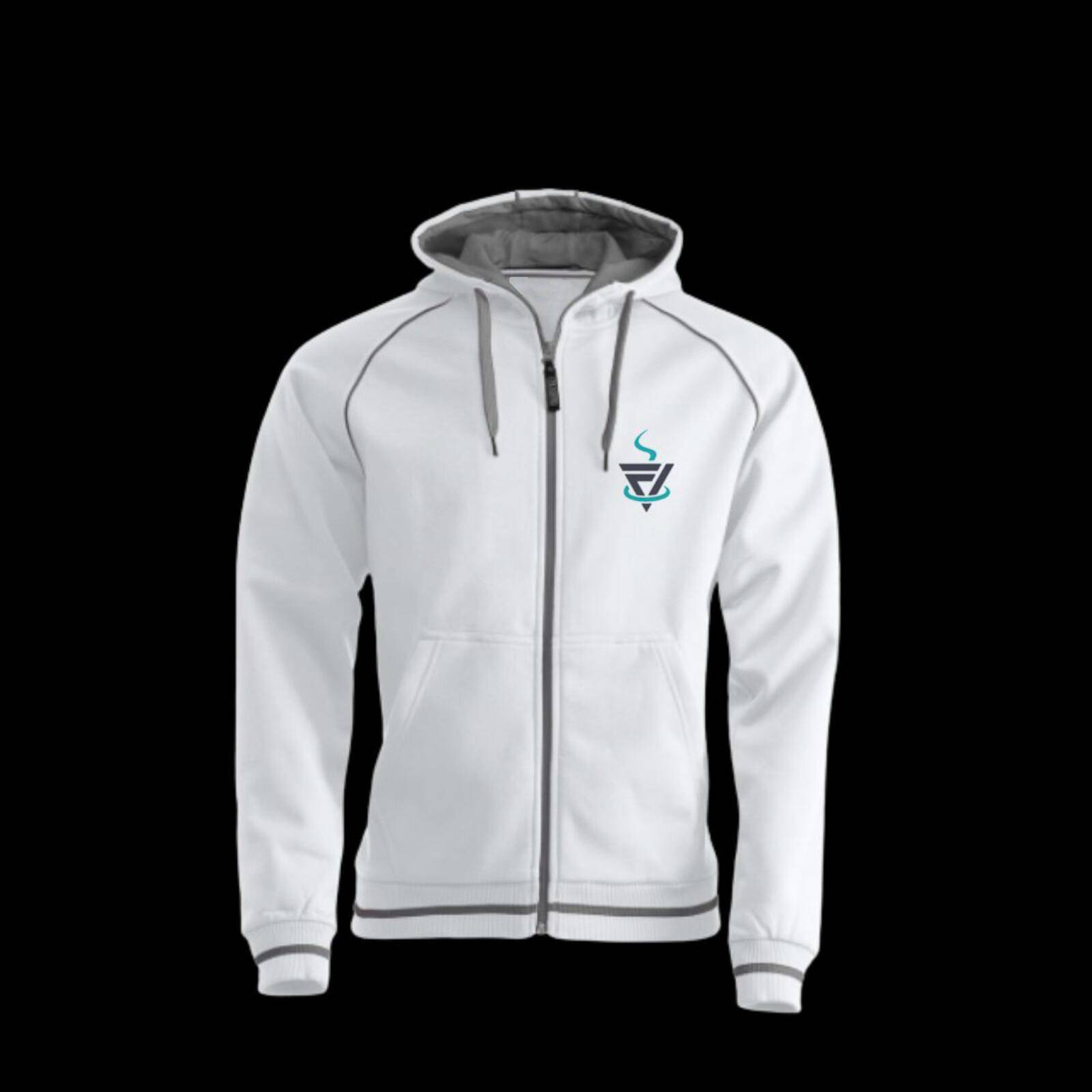Vapes'n'Dabs White Hoodie with Zipper