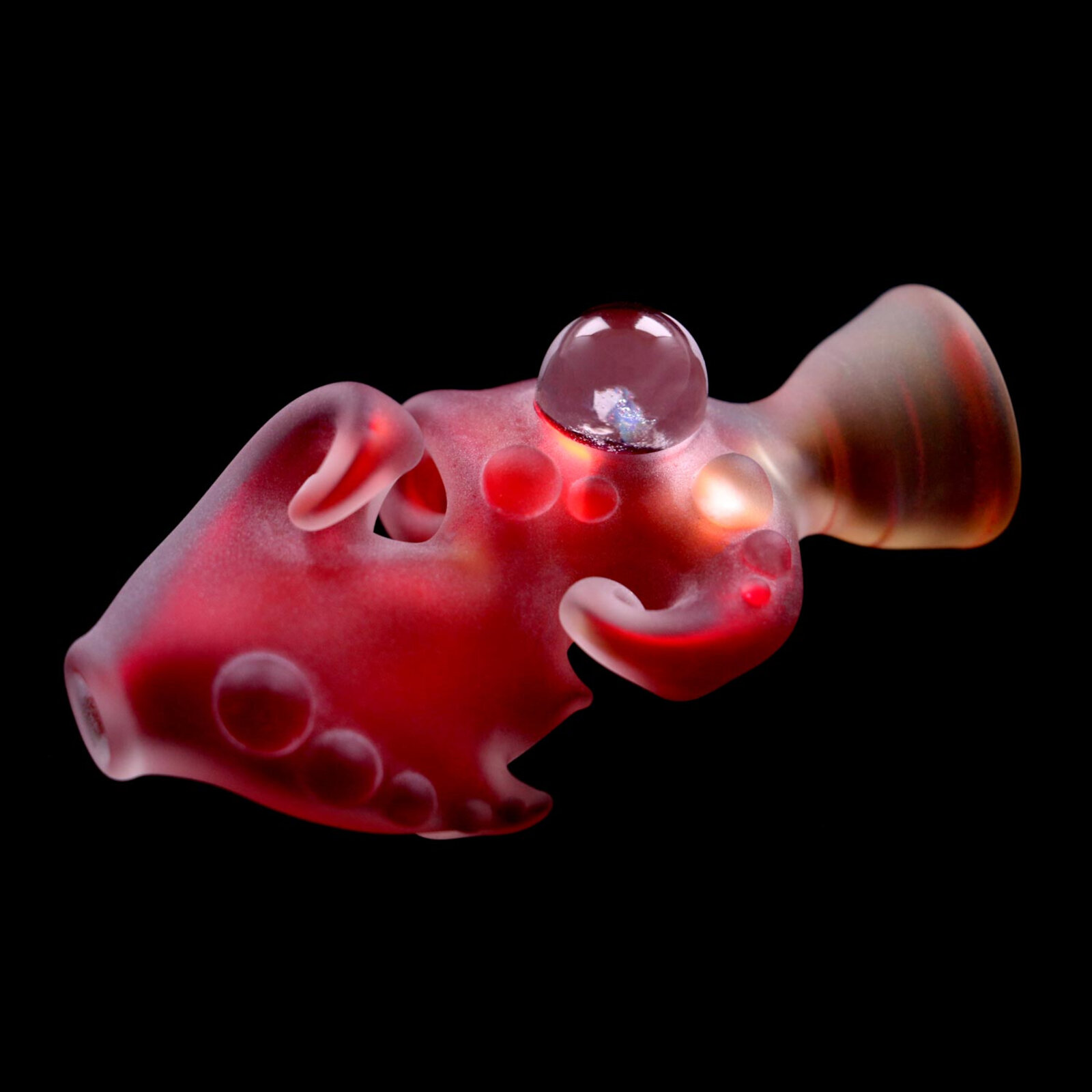 Mini Chillum One Hitter - Sandblasted Red Mini Chillum One Hitter - Sandblasted Red