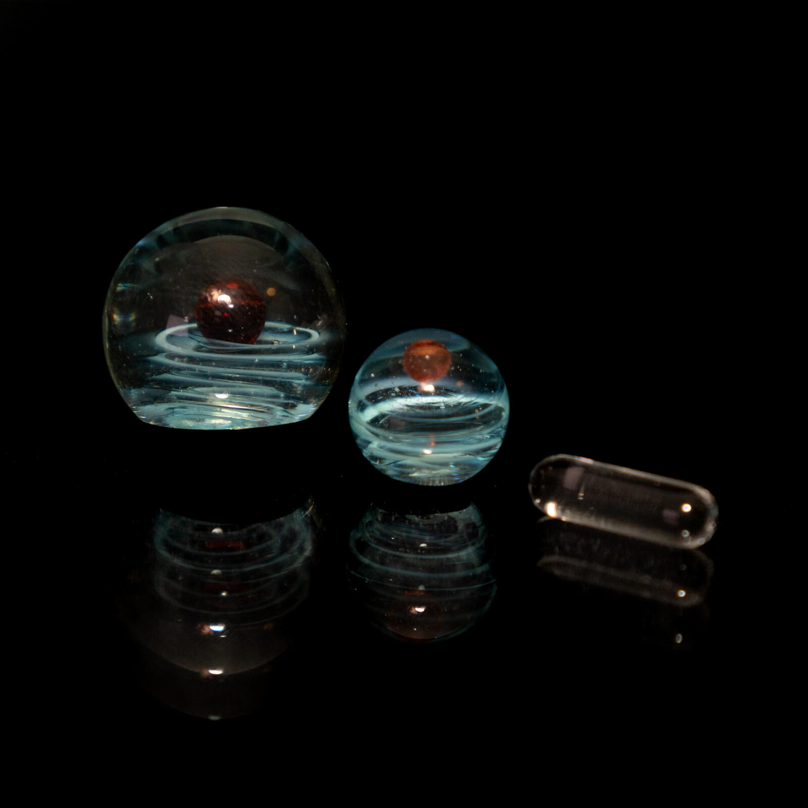 Terp Slurper Set with Marbles and Pill Blue Galaxy Eye Terp Slurper Set with Marbles and Pill Blue Galaxy Eye