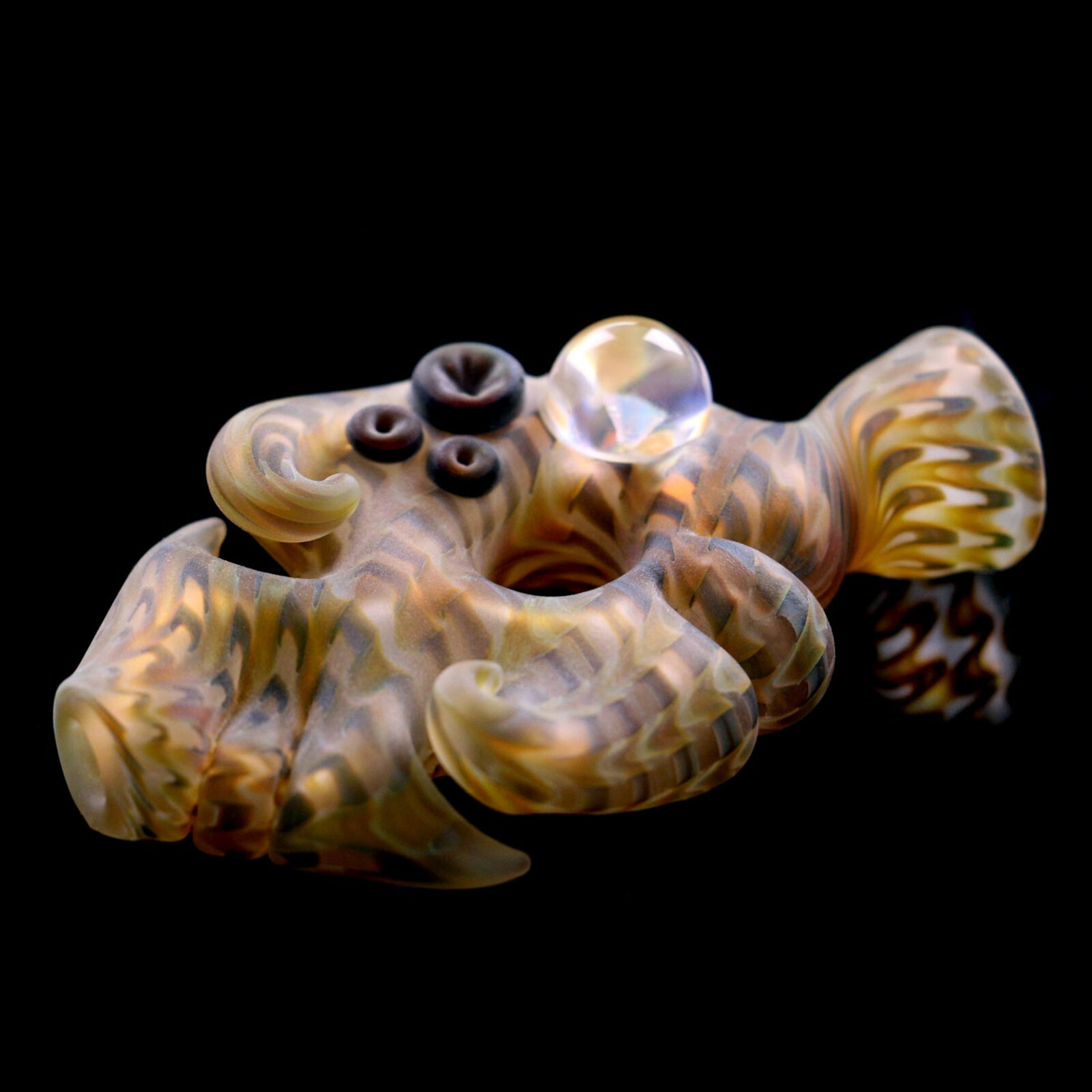 Mini Chillum One Hitter - Sandblasted Striped Mini Chillum One Hitter - Sandblasted Striped