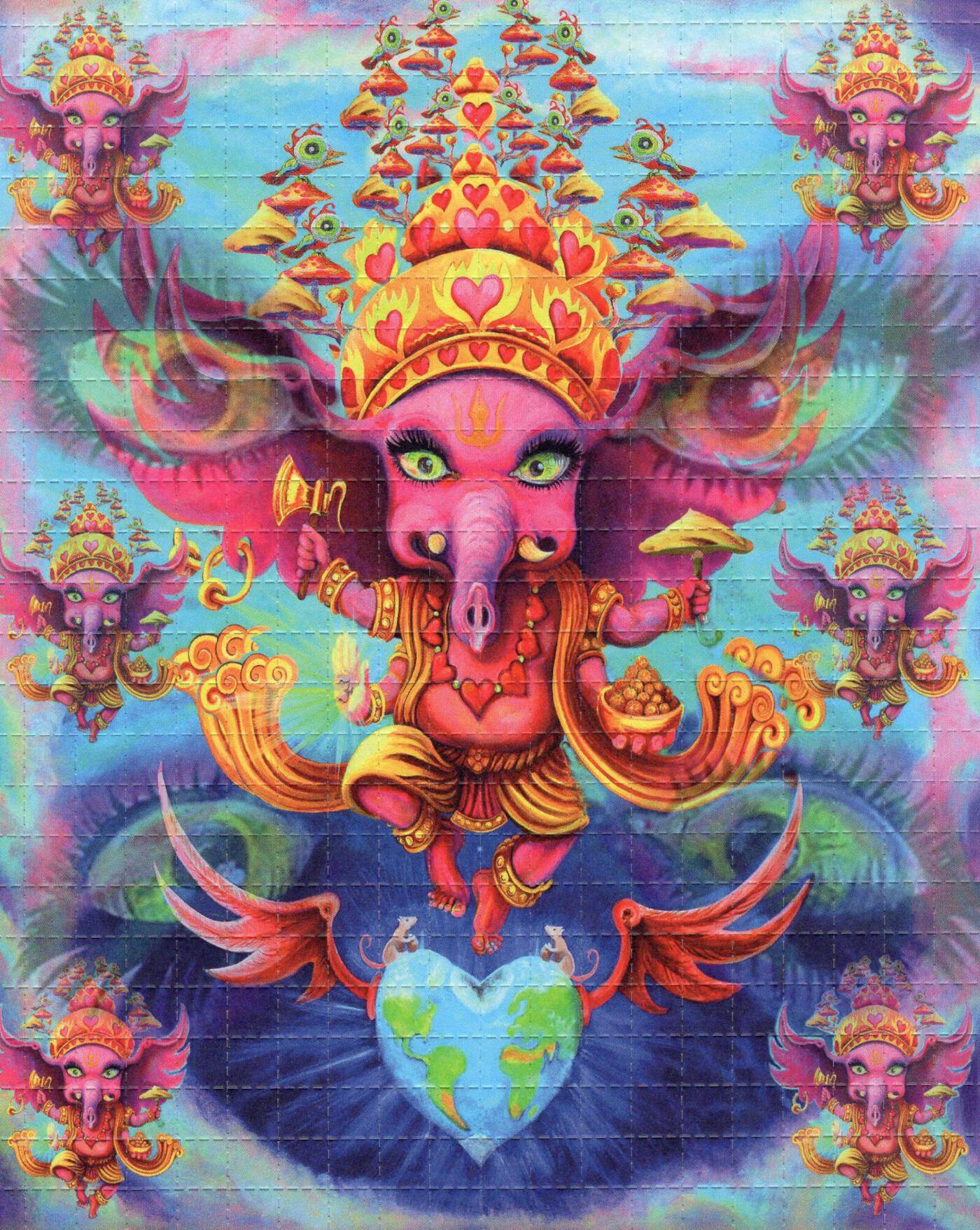 Pink Ganesh | Double Sided Sheet Pink Ganesh | Double Sided Sheet
