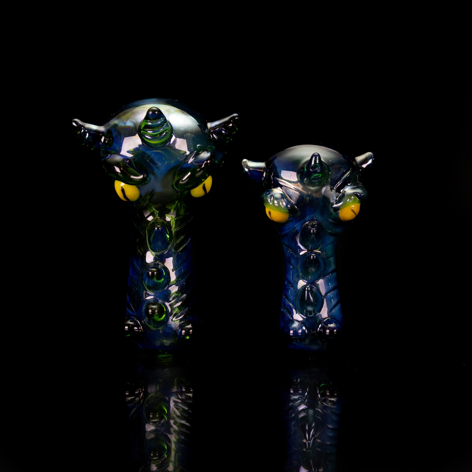 Fumed Blue & Green Dragon Pipe Fumed Blue & Green Dragon Pipe