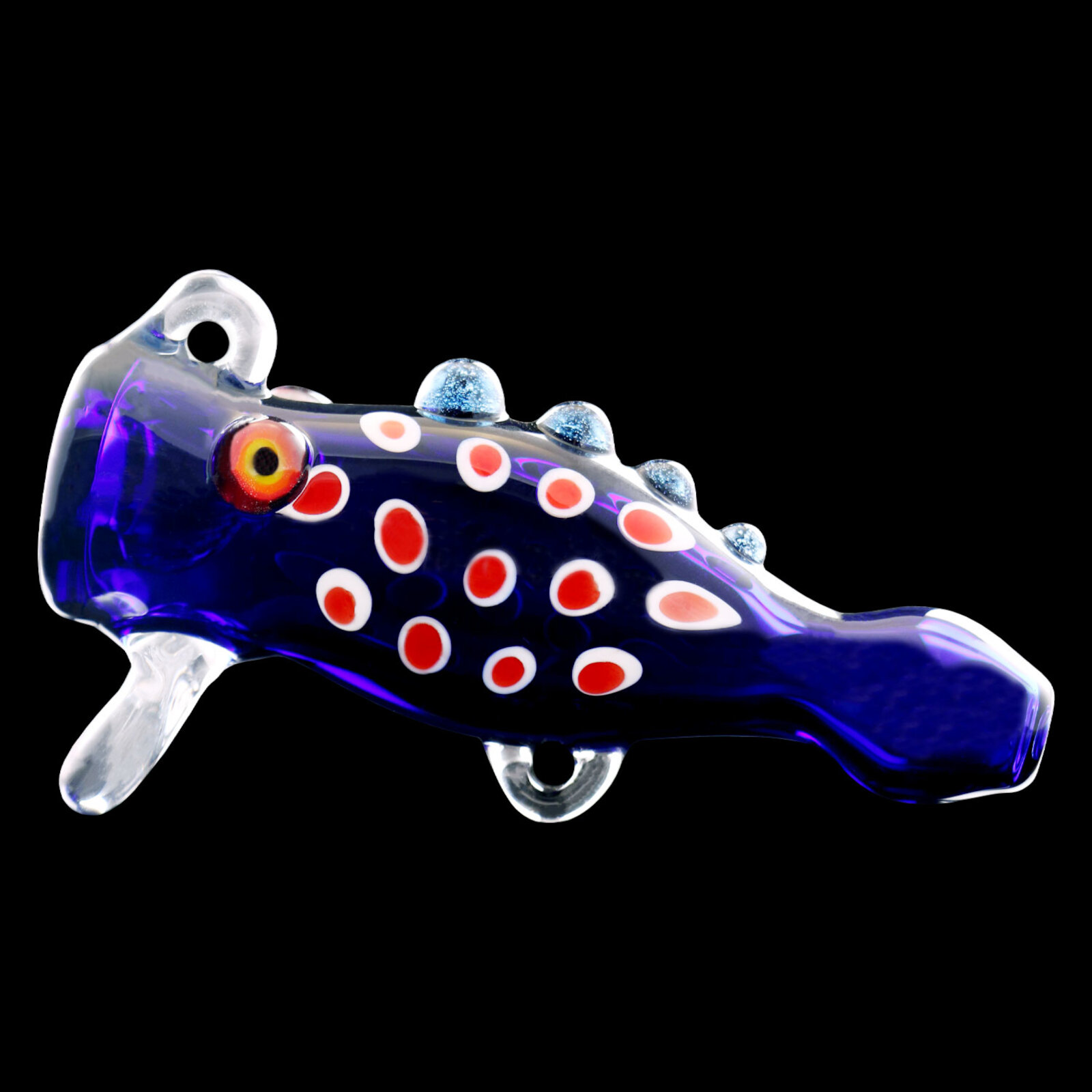 Fishing Lure Pipe - Blue & Red Spotted