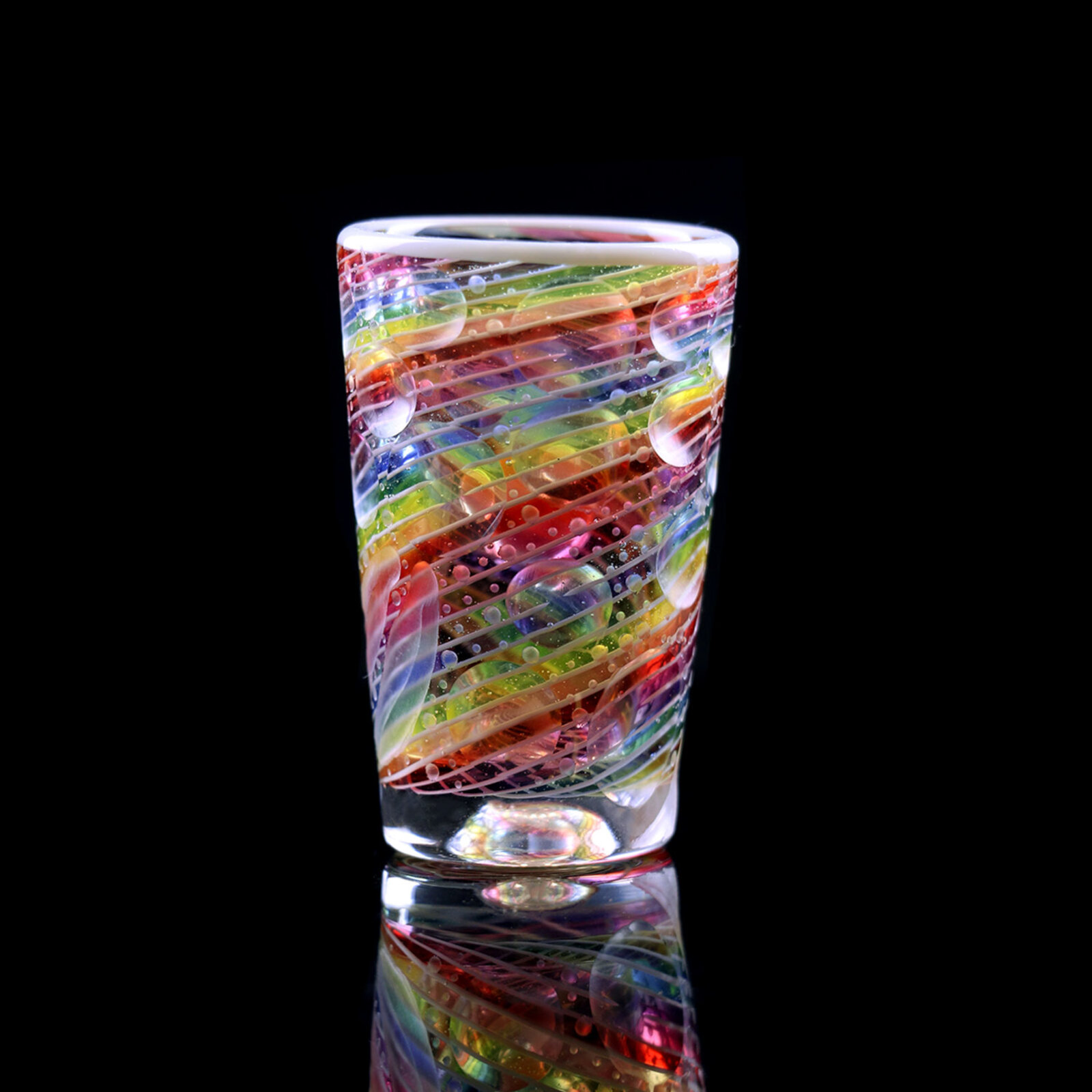 Rainbow Shot Glass - Handgraviert