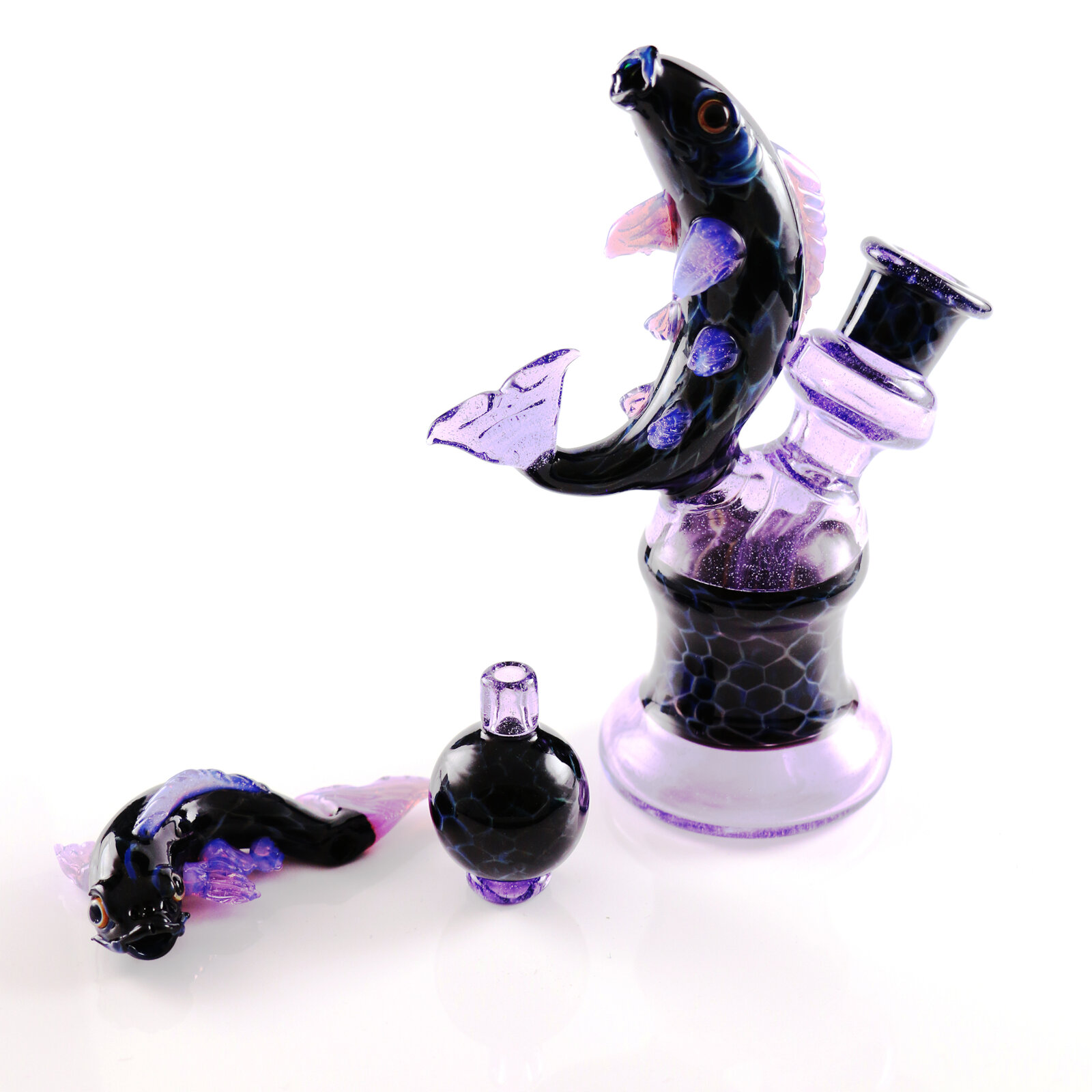 Koi Rig Set purple with Carb Carb Cap and Pendant Koi Rig Set purple with Carb Carb Cap and Pendant