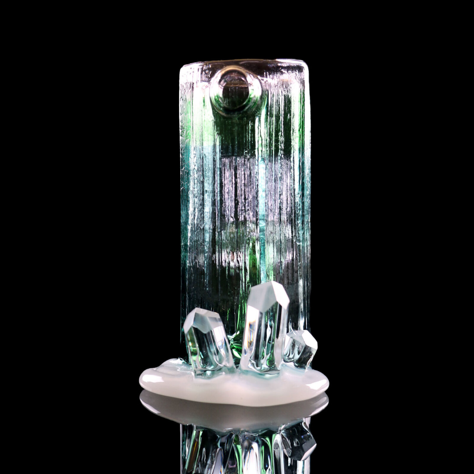Tourmaline with three Quartz Crystals